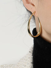 Serena Earrings - Brass 18K Gold Plated Minimalistic Hoop Earrings - Young & Bossy Jewellery