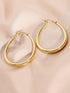 Serena Earrings - Brass 18K Gold Plated Minimalistic Hoop Earrings - Young & Bossy Jewellery