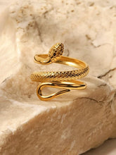 Katrina Ring - Stackable Stainless Steel Adjustable Snake Ring - Young & Bossy Jewellery