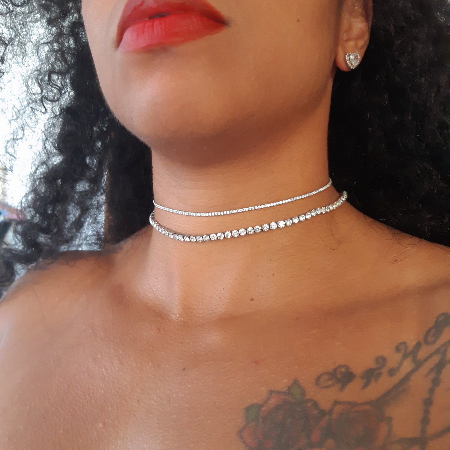 Penelope Choker - 925 Sterling Silver Classic Tennis Cubic Zirconia Diamond Necklace - Young &amp; Bossy Jewellery