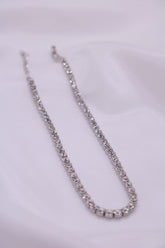 Penelope Choker - 925 Sterling Silver Classic Tennis Cubic Zirconia Diamond Necklace - Young & Bossy Jewellery